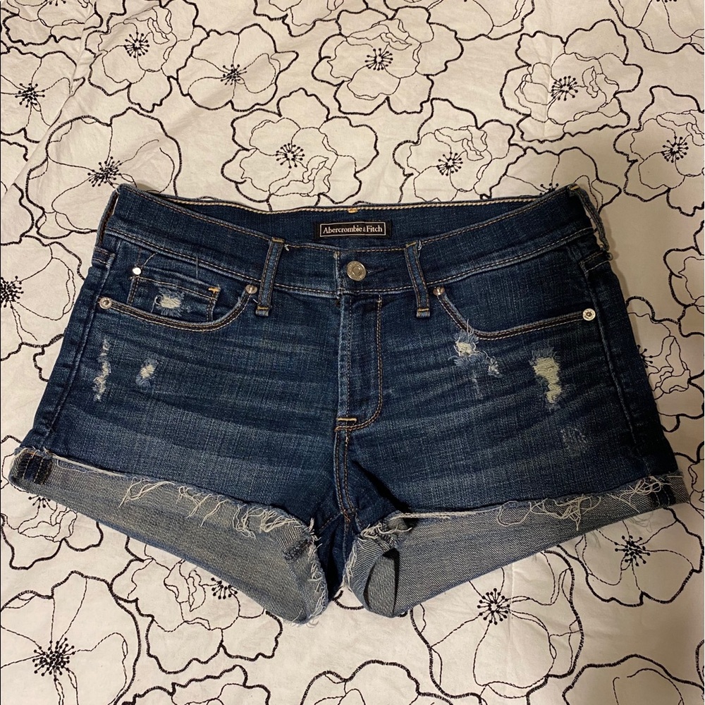 Dark Washed Denim Shorts